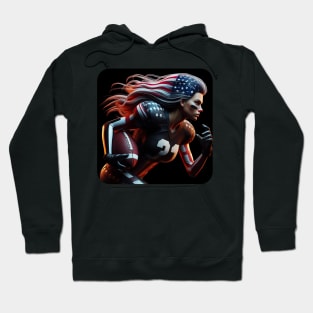 American Woman NFL Football Player #21 Hoodie